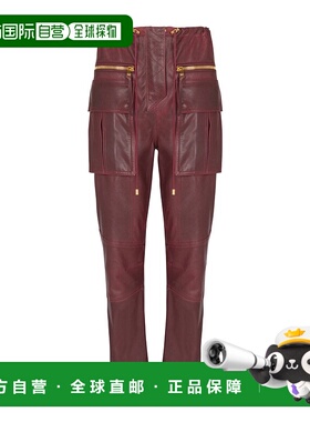 BALMAIN 女士休闲裤 FF0QG060LE053AR AW2025 红色 Leather trous