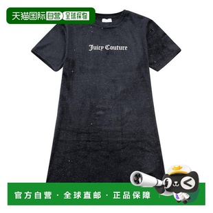 1h可退 潮奢 Juicy Couture 橘滋 女童 女孩亮片天鹅绒连衣裙童装