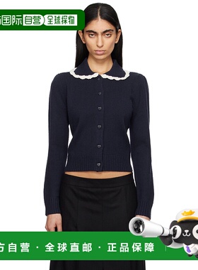 1h可退 潮奢 Sandy Liang 女士 海军蓝 Roche 开衫 R25K027Y008