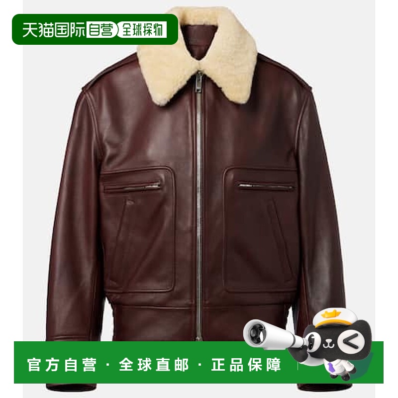 1h可退 潮奢 Bottega Veneta 葆蝶家 女士 皮毛饰边皮革夹克