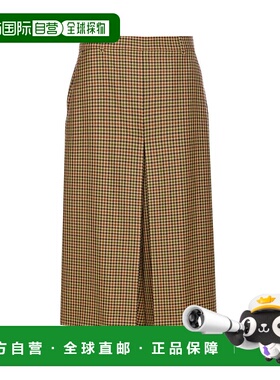 1h可退 潮奢 Saint Laurent 圣罗兰 女士 格紋中腰寬褲 831073Y1M