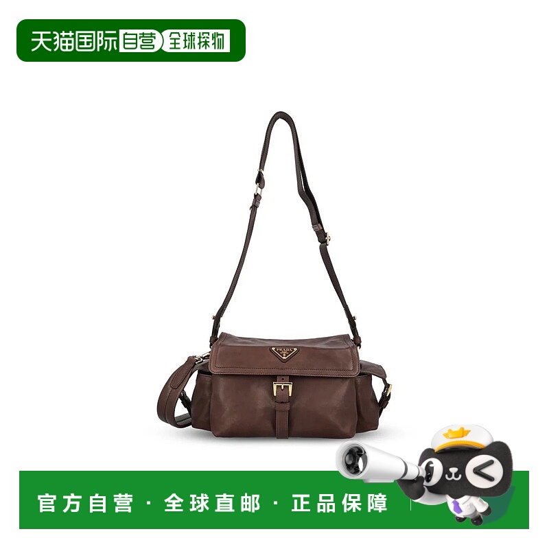 1h可退 PRADA 女士单肩包 1BD3942DX8F0038P26 SS2026 棕色