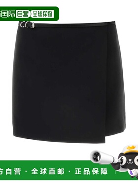 GIVENCHY 女士半身裙 BW40U114N6001 SS2024 黑色 Belted Wrap Sk