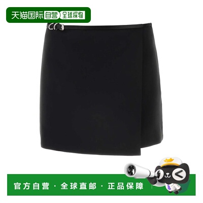 GIVENCHY 女士半身裙 BW40U114N6001 SS2024 黑色 Belted Wrap Sk