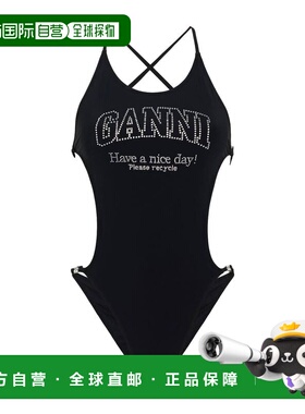 1h可退 潮奢 GANNI 甘尼 女士 One-piece 泳衣 black黑色 舒适时