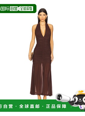 1h可退 潮奢 Bardot 女士 x Sephera 挂脖网纱中长连衣裙 59872DB