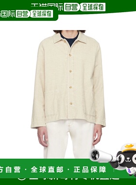 A.P.C. 男士夹克 COGVVH03053AAD SS2024 白色 灯芯绒翻领休闲夹