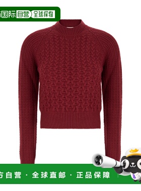 潮奢 Palm Angels 棕榈天使 女士 紫色羊毛混纺毛衣 PWHE077F25KN