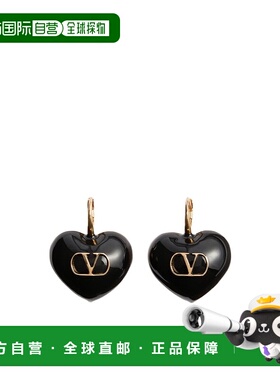 VALENTINO 女士耳饰 7W2J0AE4MJP0RN AW2025 黑色 徽标耳饰