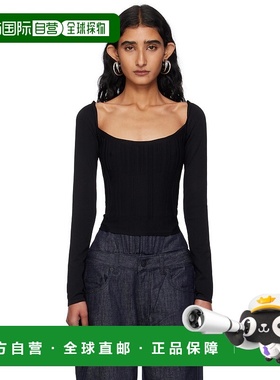 1h可退 潮奢 Mugler 穆勒 女士 黑色 T 恤 25F2TO07881133上衣