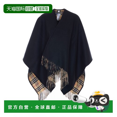 BURBERRY 女士披肩 8122804C1900 AW2026 黑色 Reversible Check