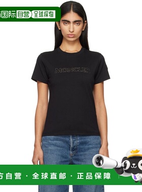 1h可退 潮奢 Moncler 盟可睐 女士 黑色 Maglia Manica Corta T恤