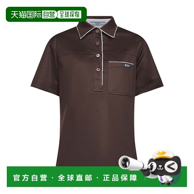 PRADA 女士POLO衫 P963NOOO173LF0192 SS2026 深棕色