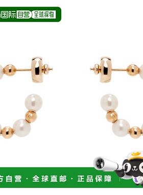 1h可退 潮奢 Givenchy 纪梵希 女士 玫瑰金色 & 白色 4G 耳环 BF1