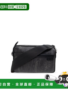 ETRO 男士斜挎包 MP1C0001AA012N0000 SS2025 黑色 小号徽标单肩