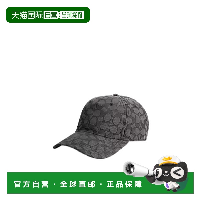 COACH 男士帽子 CCN92CHR AW2025 灰色 标志性棒球帽