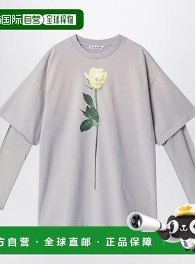 1h可退 潮奢 Acne Studios 艾克妮 女士 structure 浅灰色层叠感T