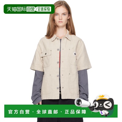CARHARTT WIP 女士 米色 Short Sleeve Michigan 衬衫 I035573050