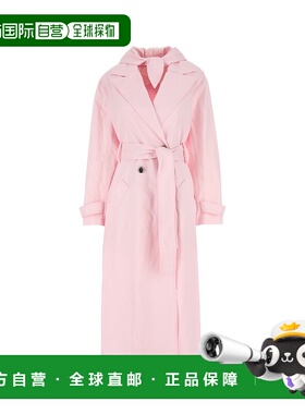 GIVENCHY 女士外套 BW00Q615XZ681 SS2025 粉红色 系带连帽大衣