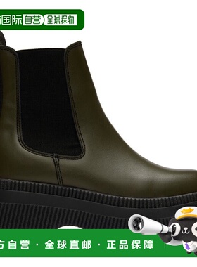1h可退 潮奢 GANNI 甘尼 女士 绿色 Chunky 切尔西靴 S1907