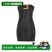 Leather BALMAIN dress SS2026 黑色 女士连衣裙 GF1R1420LE040PA