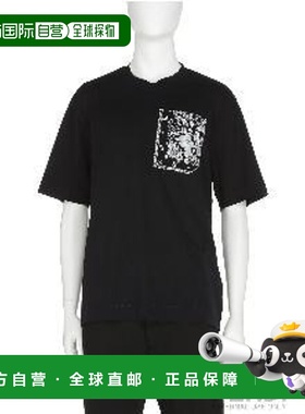 FENDI 男士T恤 FY0936AV0PF0QA2 SS2025 蓝色 短袖圆领T恤