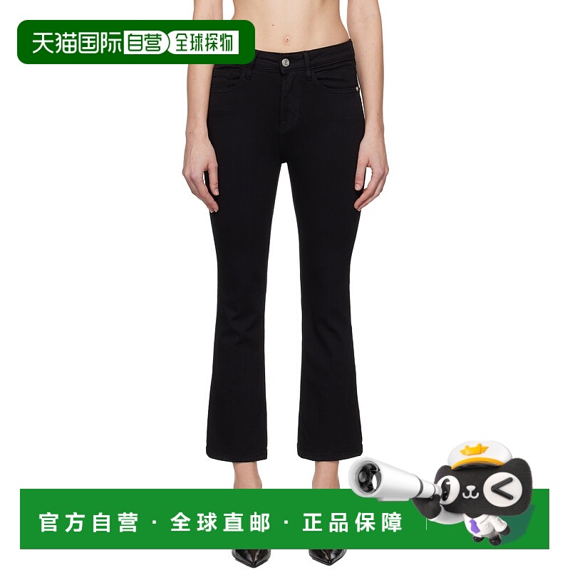 1h可退 潮奢 Frame Denim 女士 黑色 Le Crop Mini Boot 牛仔裤 L