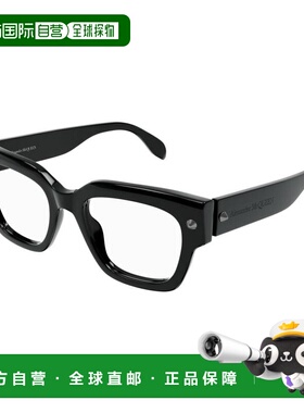 1h可退 潮奢 mcqueen 亚历山大 麦昆 男士 徽标平光镜 AM0411O