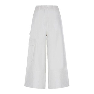 MONCLER 1648600M54A3J001 wide leg Cropped 女士短裤 白色