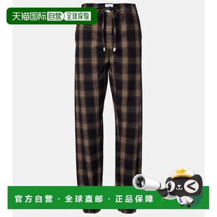 Attico The 女士 格纹棉质运动裤 舒适时 1h可退 brown棕色 潮奢