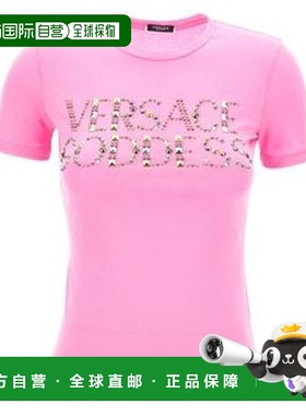 VERSACE 女士T恤 10091991A062071PK40 SS2023 粉红色