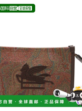 1h可退 潮奢 Etro 艾特罗 女士 佩斯利印花 Logo 刺繡手拿包 WP2C