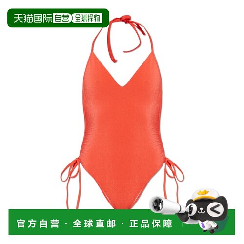 BALMAIN 女士泳装 BKBL12470630 SS2026 橙色 V领【付后1h可退】