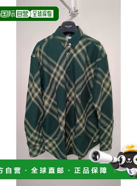 BURBERRY 男士衬衫 8082500B8682 SS2024 绿色 Long sleeve cotto