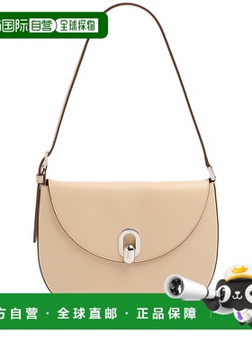 1h可退 潮奢 SAVETTE 女士 The Small Tondo皮革新月包斜挎包