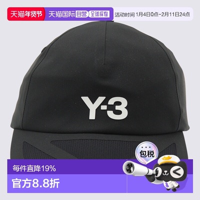 Y-3 男士帽子 JX8783 AW2025 黑色鸭舌帽