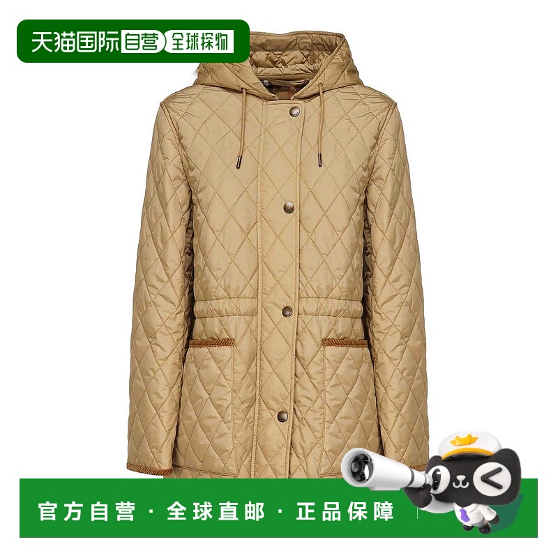 1h可退 BURBERRY 女士大衣 8113254 AW2025 浅棕色 Quilted Nylon