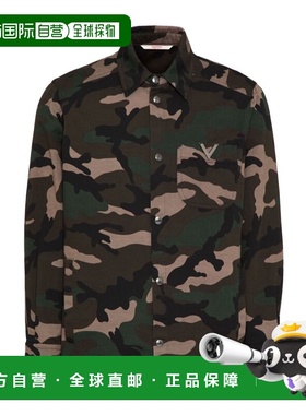 VALENTINO 男士夹克 VCIA9B8MRF00 AW2024 黑色 迷彩休闲夹克