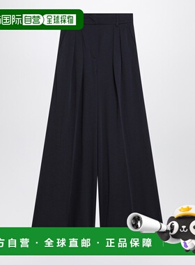 1h可退 潮奢 MaxMara 麦斯玛拉 女士 海军蓝羊毛针织裤子 NATALEW