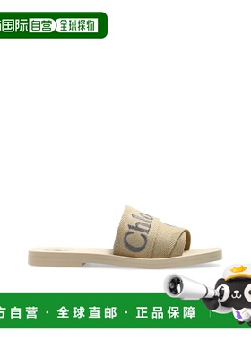 CHLOÉ 女士拖鞋 CHC25S188QT2YC SS2025 浅棕色 Woody Slides