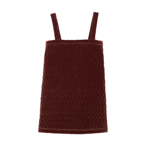 CHLOÉ 女士背心吊带 CH24WRO4001727M AW2024 咖啡色 绗缝连衣裙