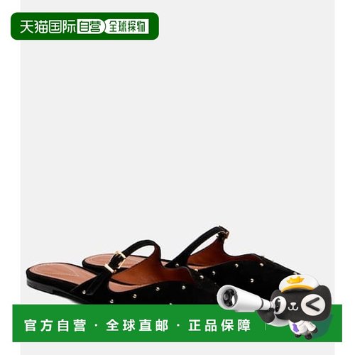 1h可退 潮奢 ZIMMERMANN 女士 Aura 铆钉绒面革凉拖拖鞋单鞋