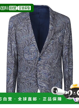 1h可退 ETRO 男士西服 118075485200 AW2023 蓝色 Single-breaste