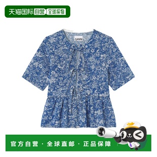 花色短袖 GANNI AW2025 J1909566 女士T恤