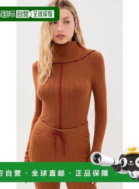 1h可退 潮奢 VARLEY 女士 Walt 高翻领针织T恤  舒适时尚