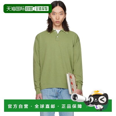 1h可退 潮奢 vowels 男士 绿色 Light Weight Knit Polo 衫 KW060