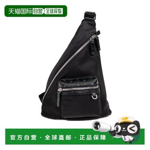 男士 黑色 斜挎包 SS2025 拉链单肩包 MMLFSTA07BK MCM