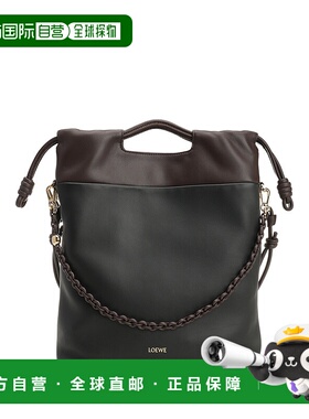 LOEWE 女士双肩包 A411FIOX040020 AW2025 黑色 Flamenco抽绳单肩