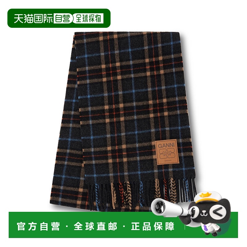 1h可退 GANNI 女士围巾 A6933220 AW2025 花色 流苏围巾