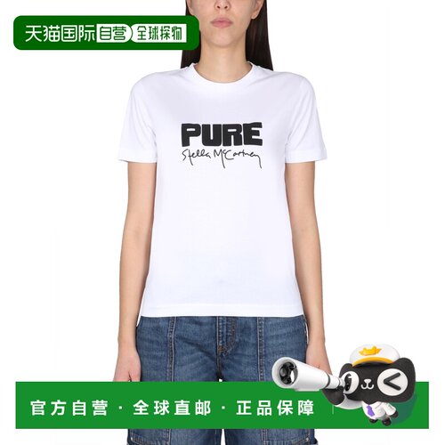 Stella Mccartney 斯特拉 麦卡特尼 女士 徽标短袖T恤 6J02083SPX